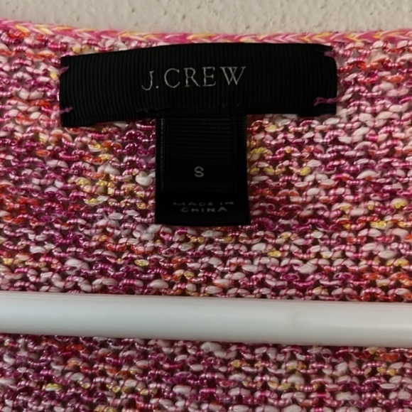 J. Crew Cotton blend v neck sweater women small beautiful comfy great shade pink - Picture 3 of 7
